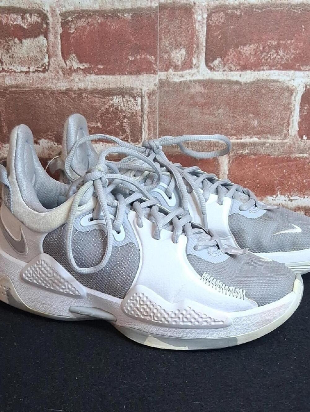 Nike Shoes Girls Size 5 PG 5 TB Wolf Grey DA7758-002 Athletic